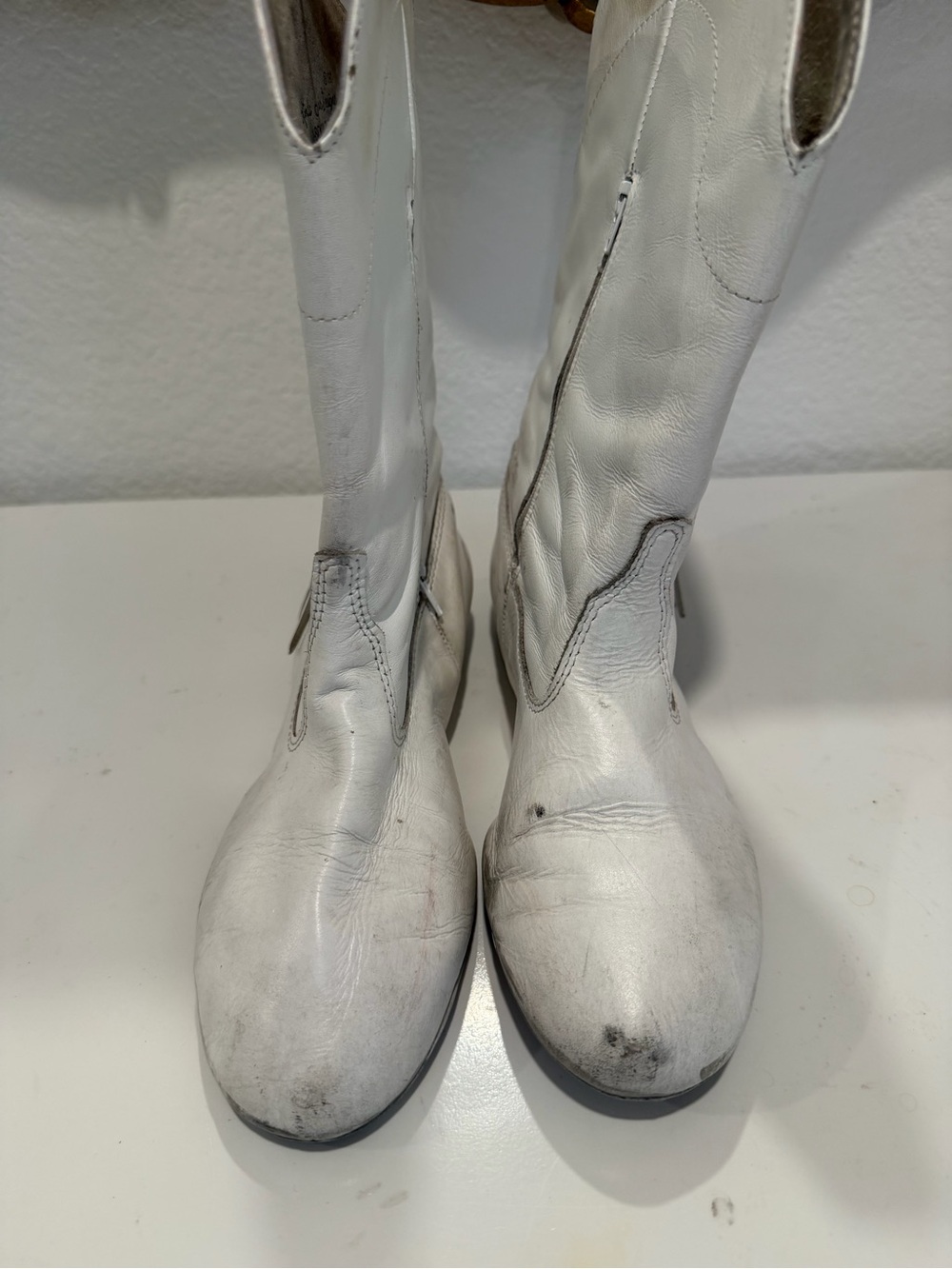 White Drill Team Western Dance practice boots - Picture 5 of 8
